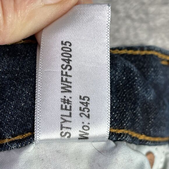 DU/ER Jeans Women’s 26X29 Blue Slim Straight Low Rise Dark Denim Stretch - Picture 8 of 13